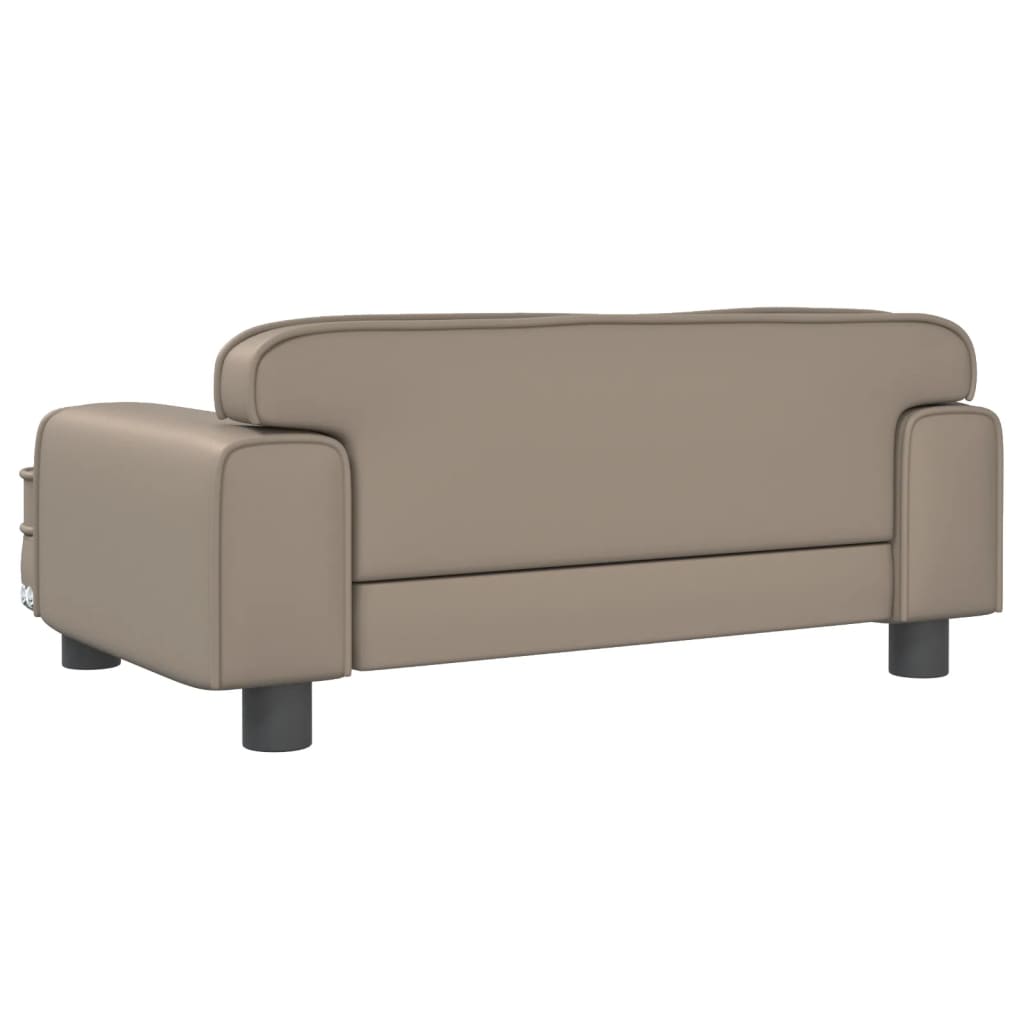 vidaXL Canapea pentru copii, cappuccino, 70x45x30 cm, piele ecologică vidaXL Canapea pentru copii, cappuccino, 70x45x30 cm, piele ecologică