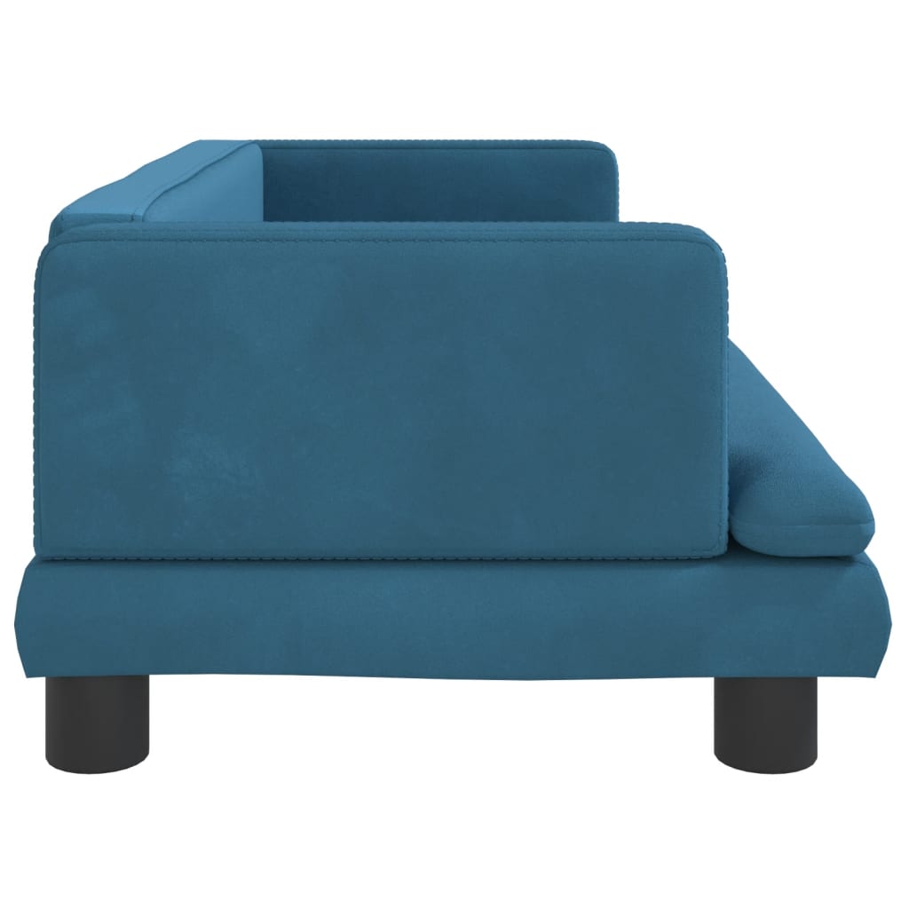 vidaXL Canapea pentru copii, albastru, 80x45x30 cm, catifea vidaXL Canapea pentru copii, albastru, 80x45x30 cm, catifea