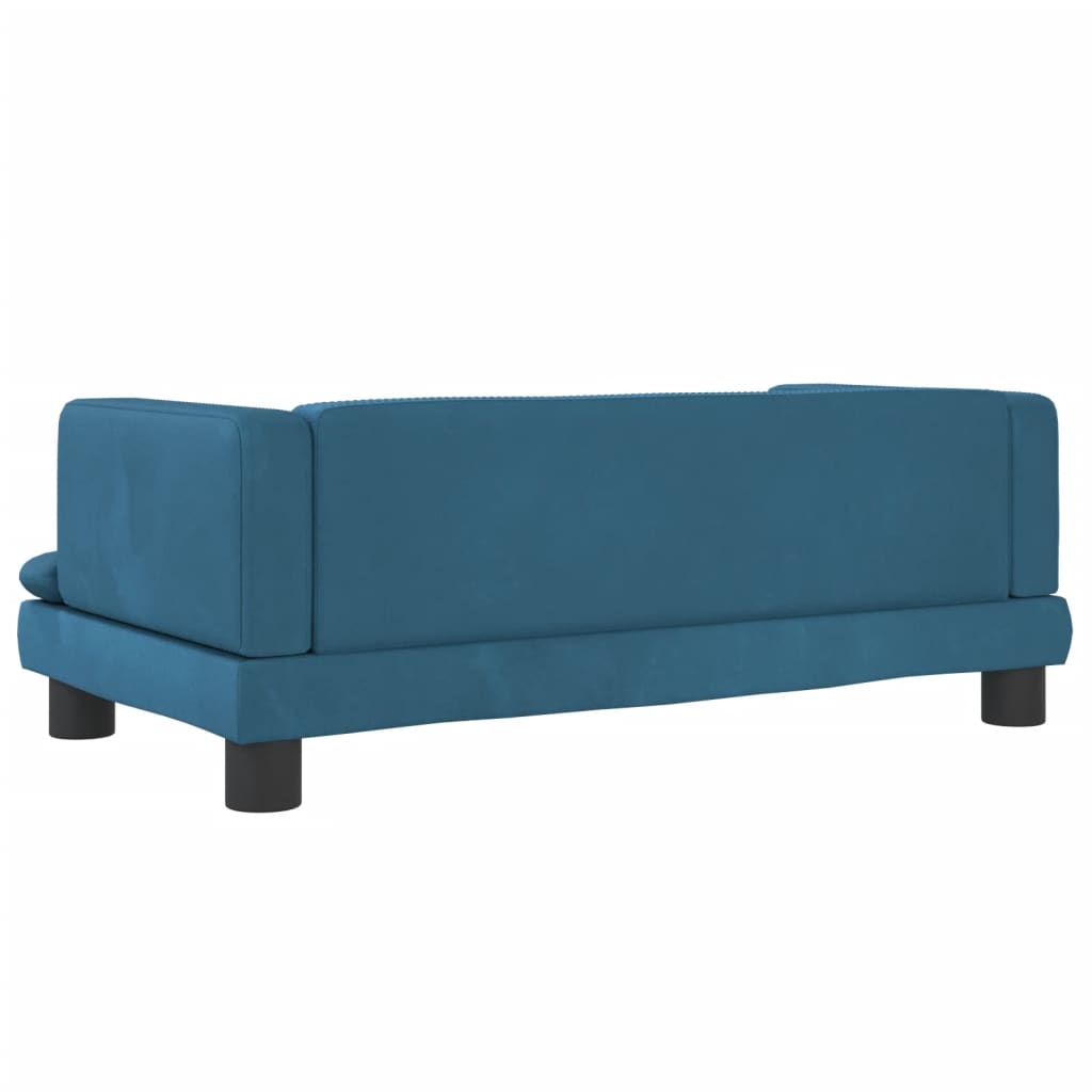 vidaXL Canapea pentru copii, albastru, 80x45x30 cm, catifea vidaXL Canapea pentru copii, albastru, 80x45x30 cm, catifea