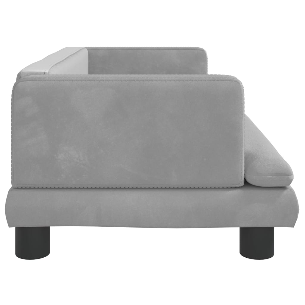 vidaXL Canapea pentru copii, gri deschis, 80x45x30 cm, catifea vidaXL Canapea pentru copii, gri deschis, 80x45x30 cm, catifea