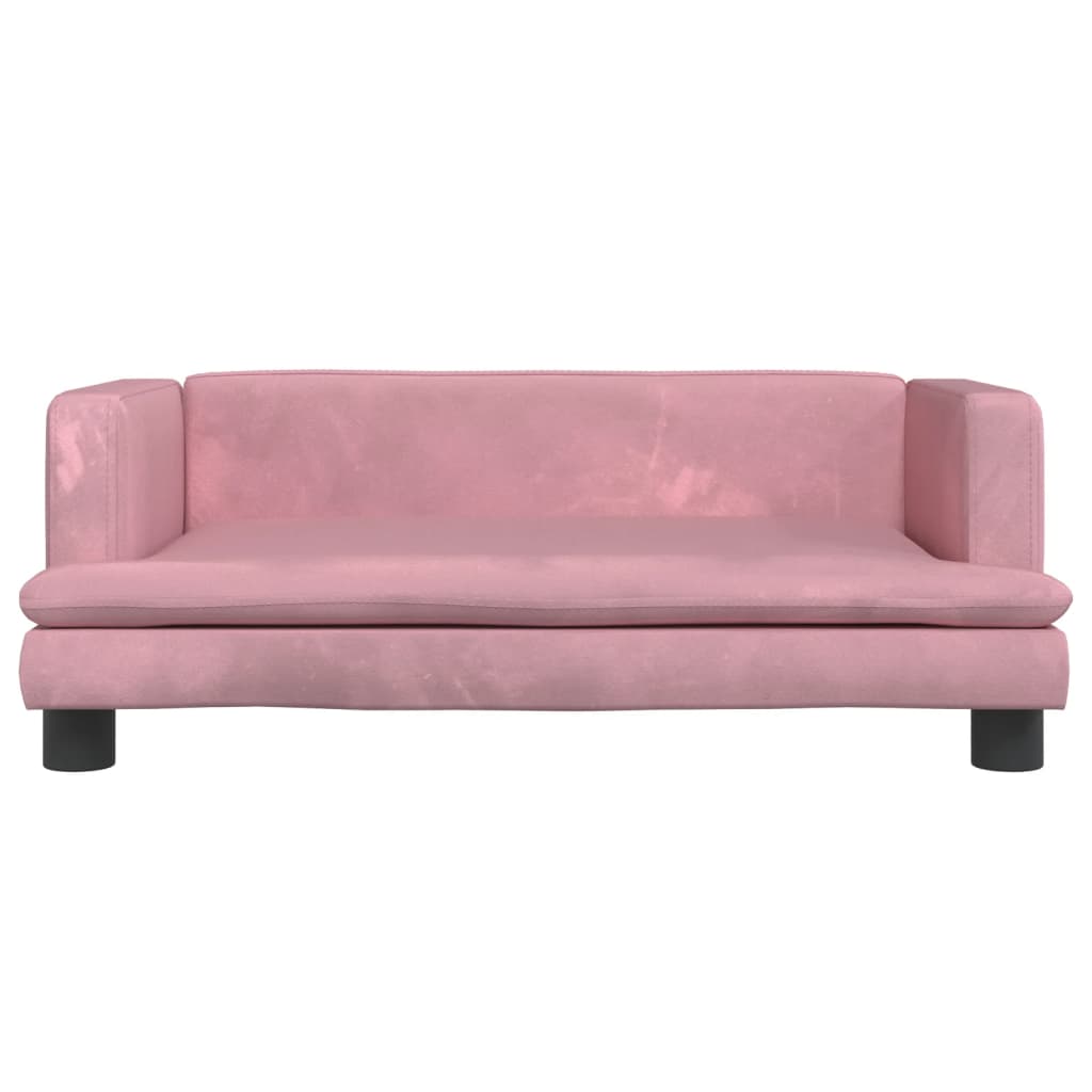 vidaXL Canapea pentru copii, roz, 80x45x30 cm, catifea vidaXL Canapea pentru copii, roz, 80x45x30 cm, catifea