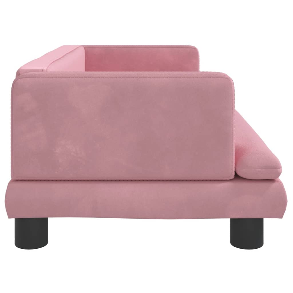 vidaXL Canapea pentru copii, roz, 80x45x30 cm, catifea vidaXL Canapea pentru copii, roz, 80x45x30 cm, catifea