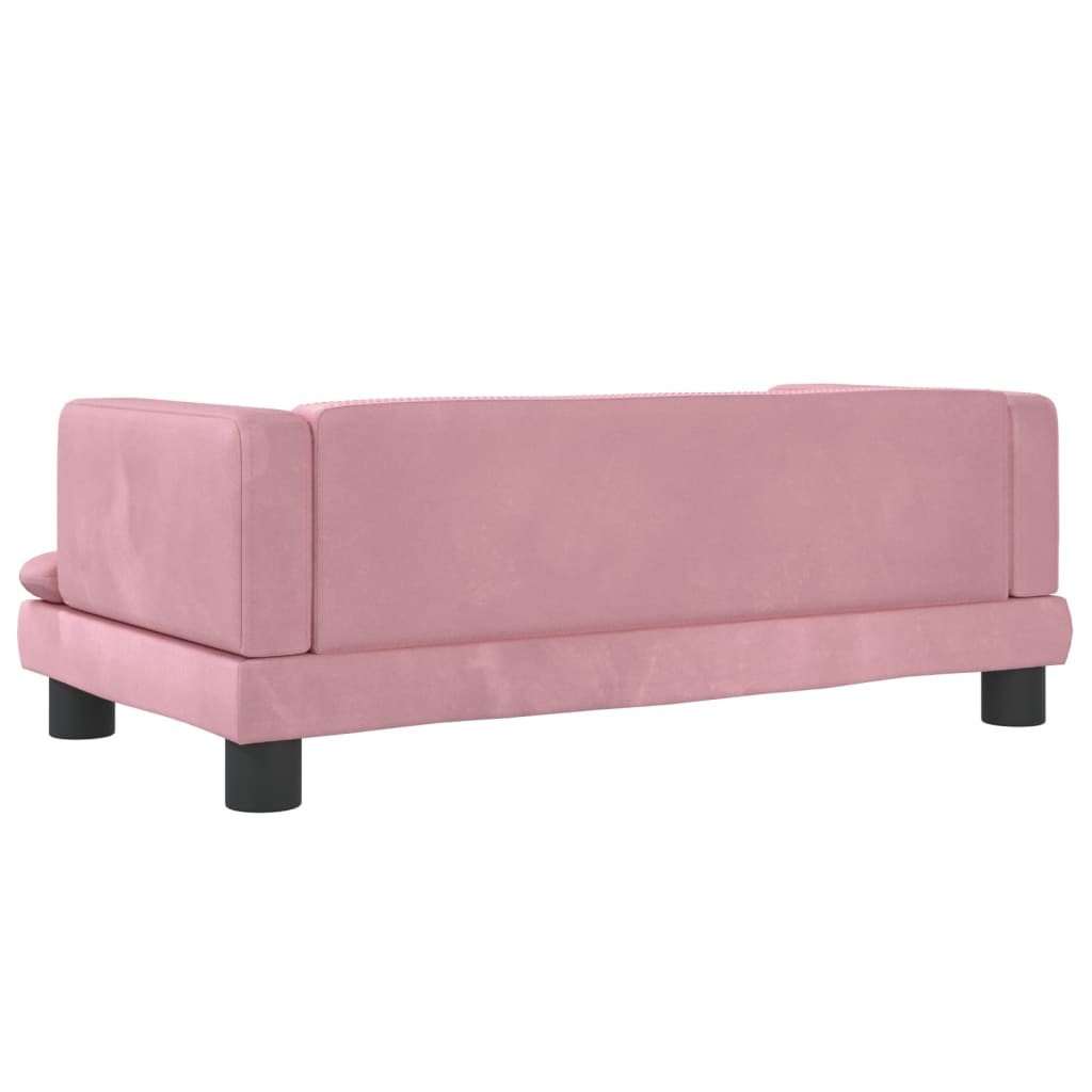 vidaXL Canapea pentru copii, roz, 80x45x30 cm, catifea vidaXL Canapea pentru copii, roz, 80x45x30 cm, catifea