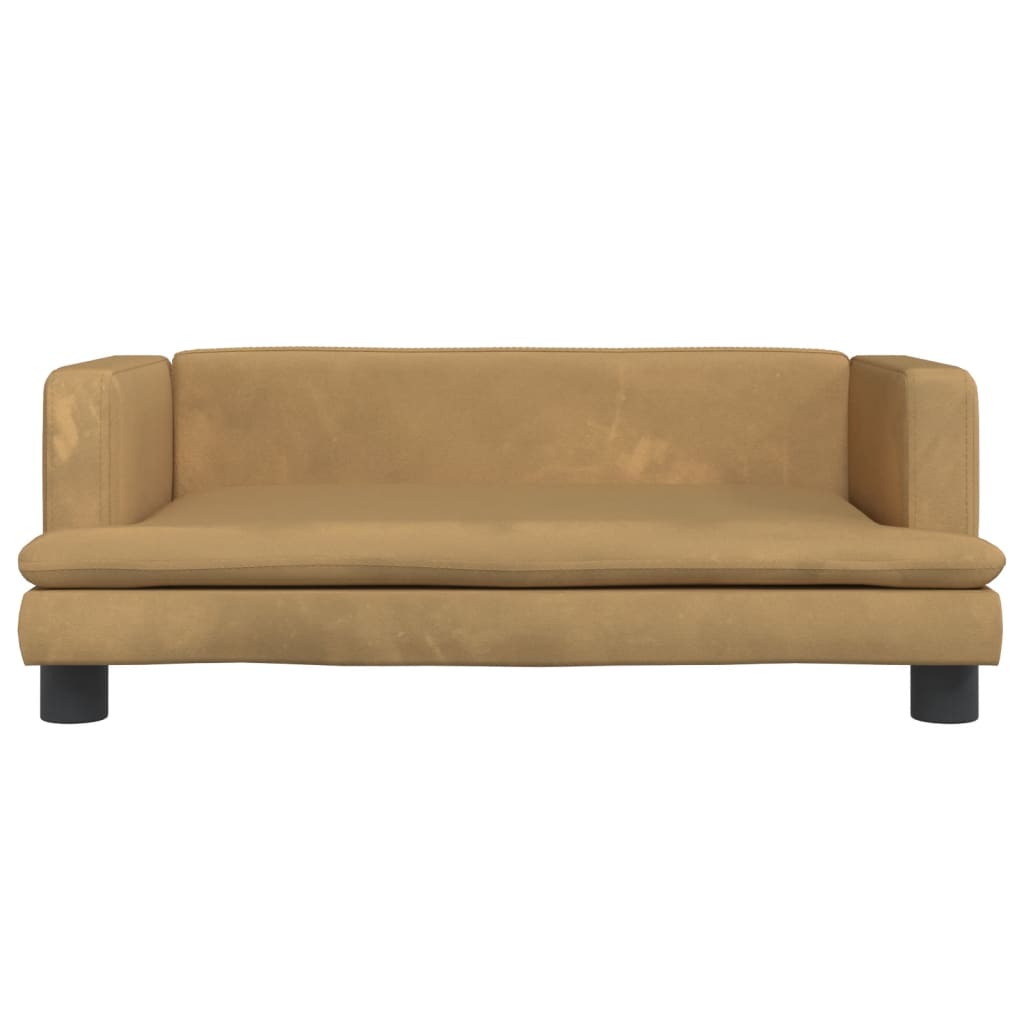 vidaXL Canapea pentru copii, maro, 80x45x30 cm, catifea vidaXL Canapea pentru copii, maro, 80x45x30 cm, catifea