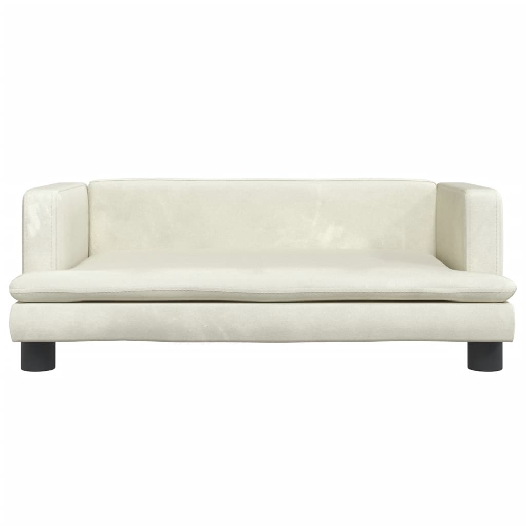vidaXL Canapea pentru copii, crem, 80x45x30 cm, catifea vidaXL Canapea pentru copii, crem, 80x45x30 cm, catifea