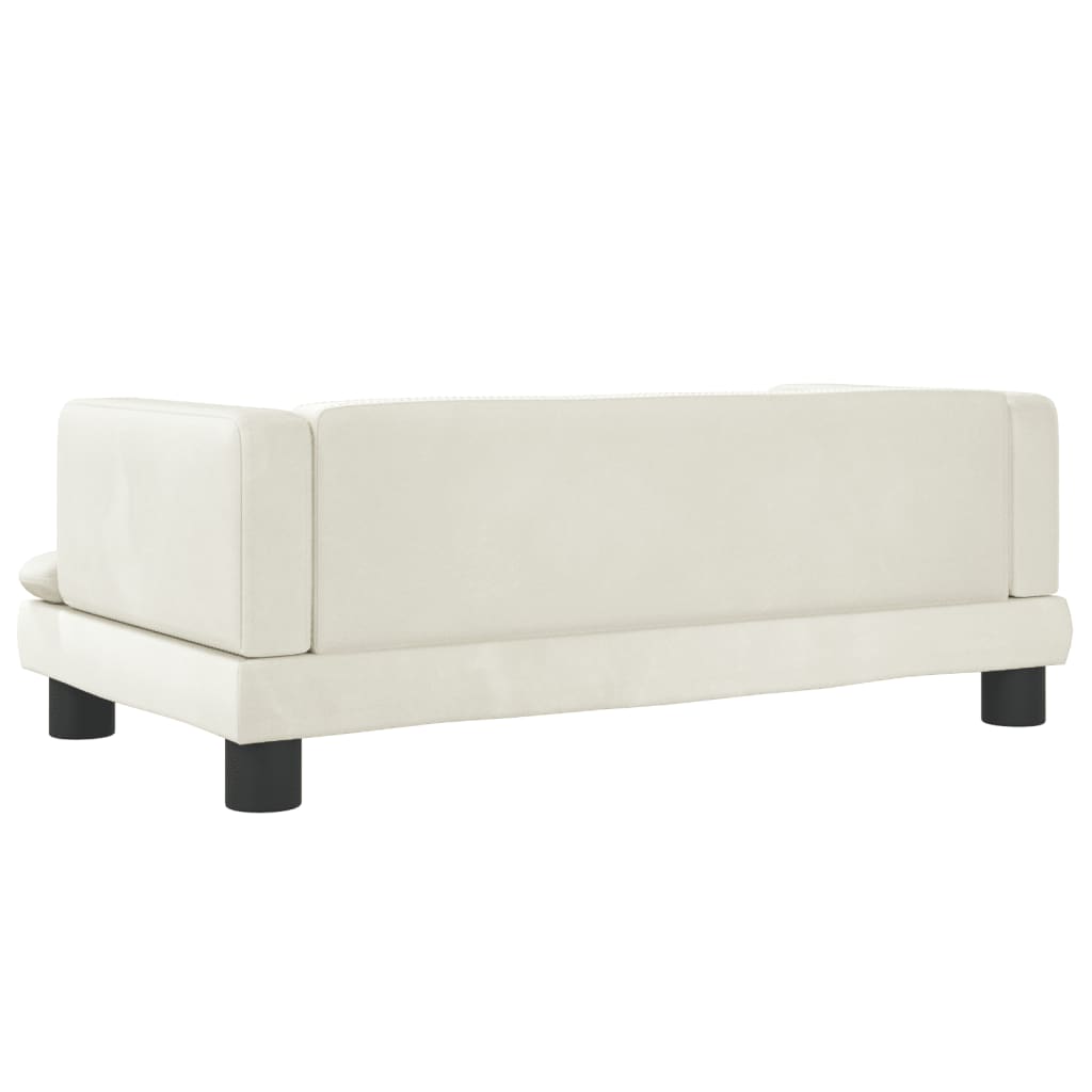 vidaXL Canapea pentru copii, crem, 80x45x30 cm, catifea vidaXL Canapea pentru copii, crem, 80x45x30 cm, catifea