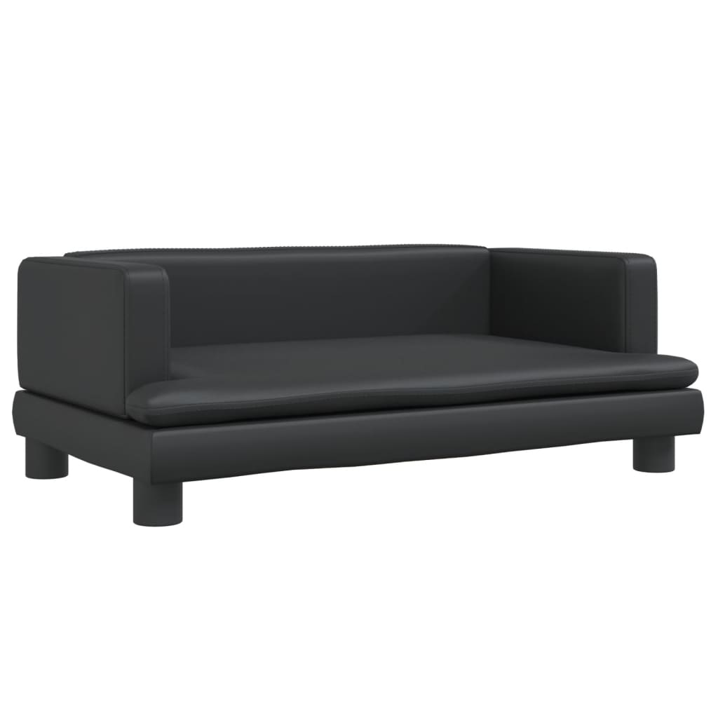 vidaXL Canapea pentru copii, negru, 80x45x30 cm, piele ecologică vidaXL Canapea pentru copii, negru, 80x45x30 cm, piele ecologică
