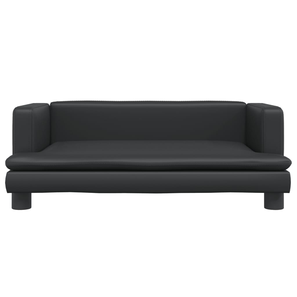 vidaXL Canapea pentru copii, negru, 80x45x30 cm, piele ecologică vidaXL Canapea pentru copii, negru, 80x45x30 cm, piele ecologică