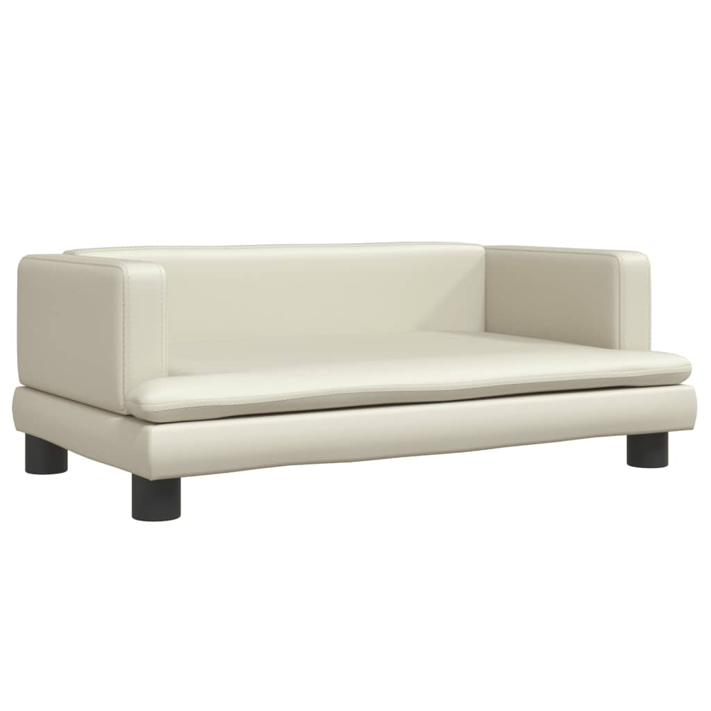 vidaXL Canapea pentru copii, crem, 80x45x30 cm, piele ecologică vidaXL Canapea pentru copii, crem, 80x45x30 cm, piele ecologică
