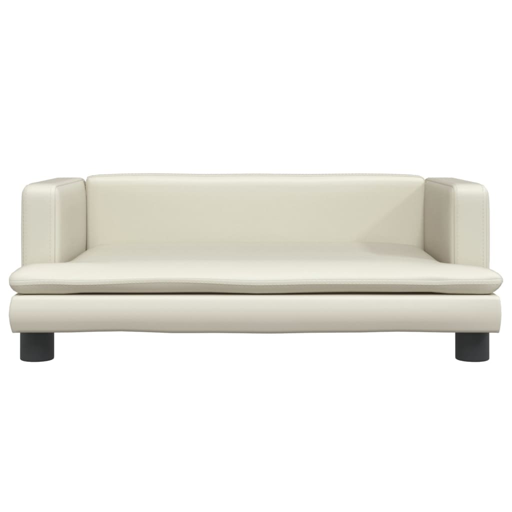 vidaXL Canapea pentru copii, crem, 80x45x30 cm, piele ecologică vidaXL Canapea pentru copii, crem, 80x45x30 cm, piele ecologică