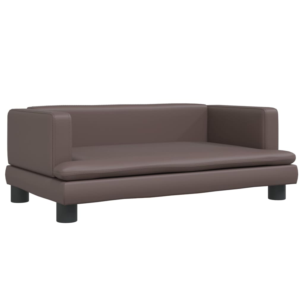 vidaXL Canapea pentru copii, maro, 80x45x30 cm piele artificială vidaXL Canapea pentru copii, maro, 80x45x30 cm piele artificială