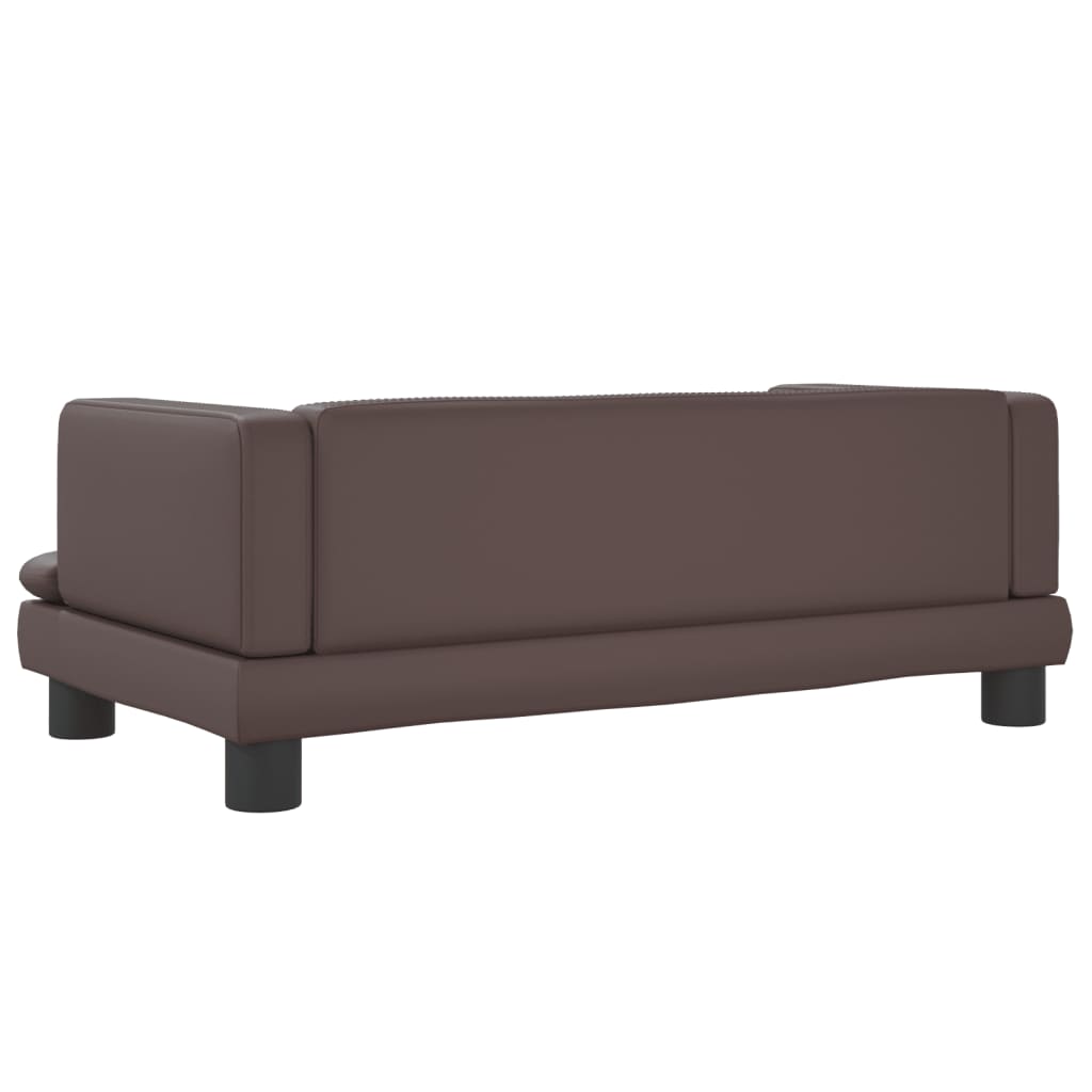 vidaXL Canapea pentru copii, maro, 80x45x30 cm piele artificială vidaXL Canapea pentru copii, maro, 80x45x30 cm piele artificială
