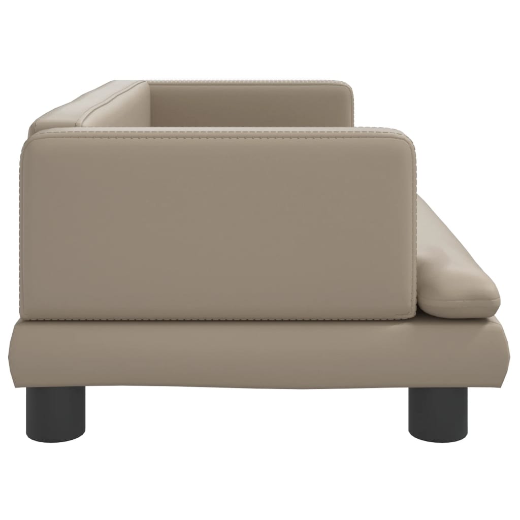 vidaXL Canapea pentru copii, cappuccino, 80x45x30 cm, piele ecologică vidaXL Canapea pentru copii, cappuccino, 80x45x30 cm, piele ecologică