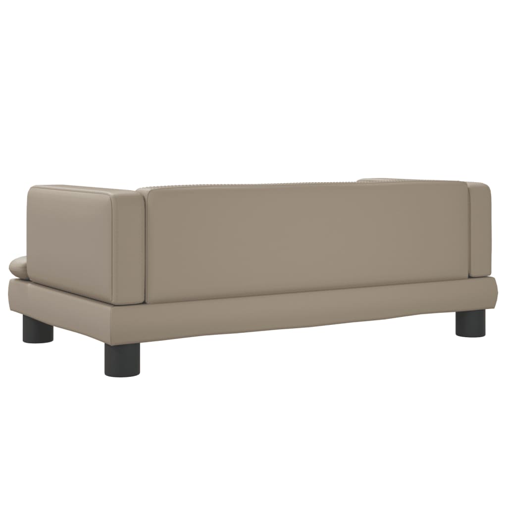 vidaXL Canapea pentru copii, cappuccino, 80x45x30 cm, piele ecologică vidaXL Canapea pentru copii, cappuccino, 80x45x30 cm, piele ecologică