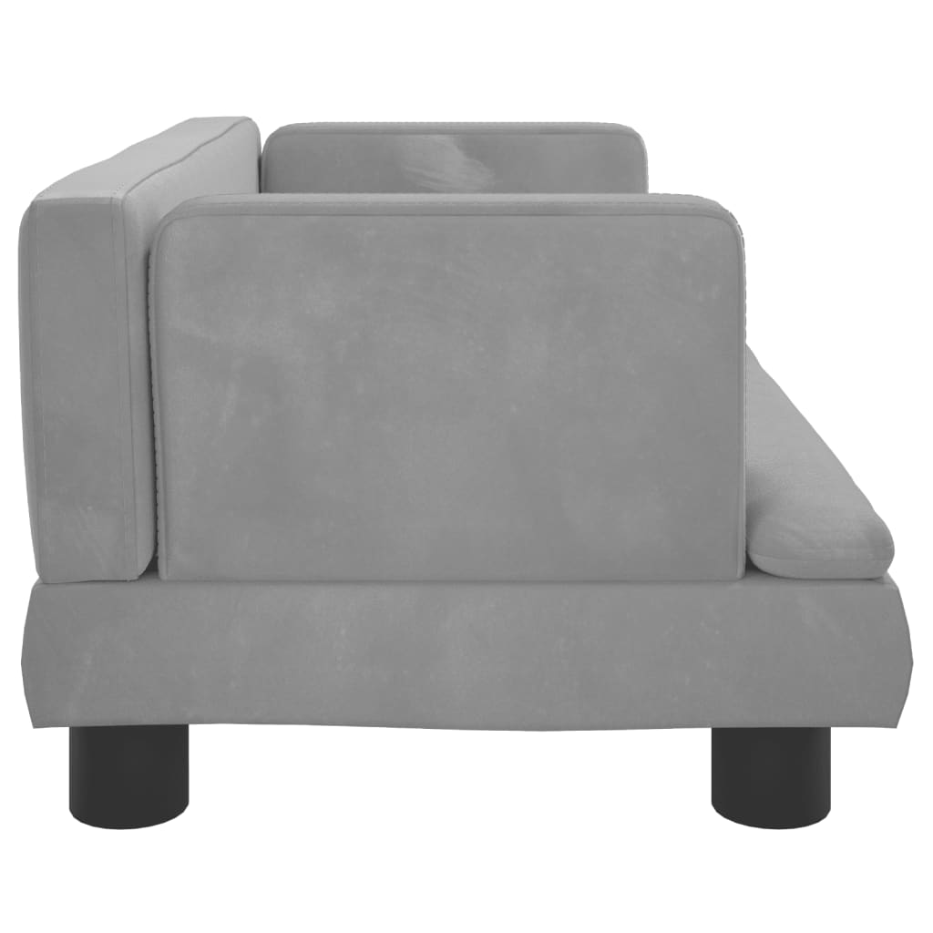vidaXL Canapea pentru copii, gri, 60x40x30 cm, catifea vidaXL Canapea pentru copii, gri, 60x40x30 cm, catifea