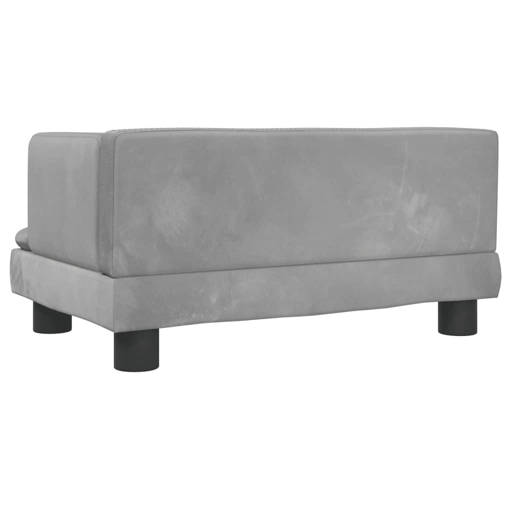 vidaXL Canapea pentru copii, gri, 60x40x30 cm, catifea vidaXL Canapea pentru copii, gri, 60x40x30 cm, catifea