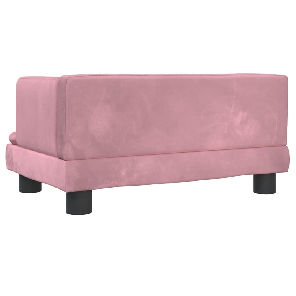 vidaXL Canapea pentru copii, roz, 60x40x30 cm, catifea vidaXL Canapea pentru copii, roz, 60x40x30 cm, catifea