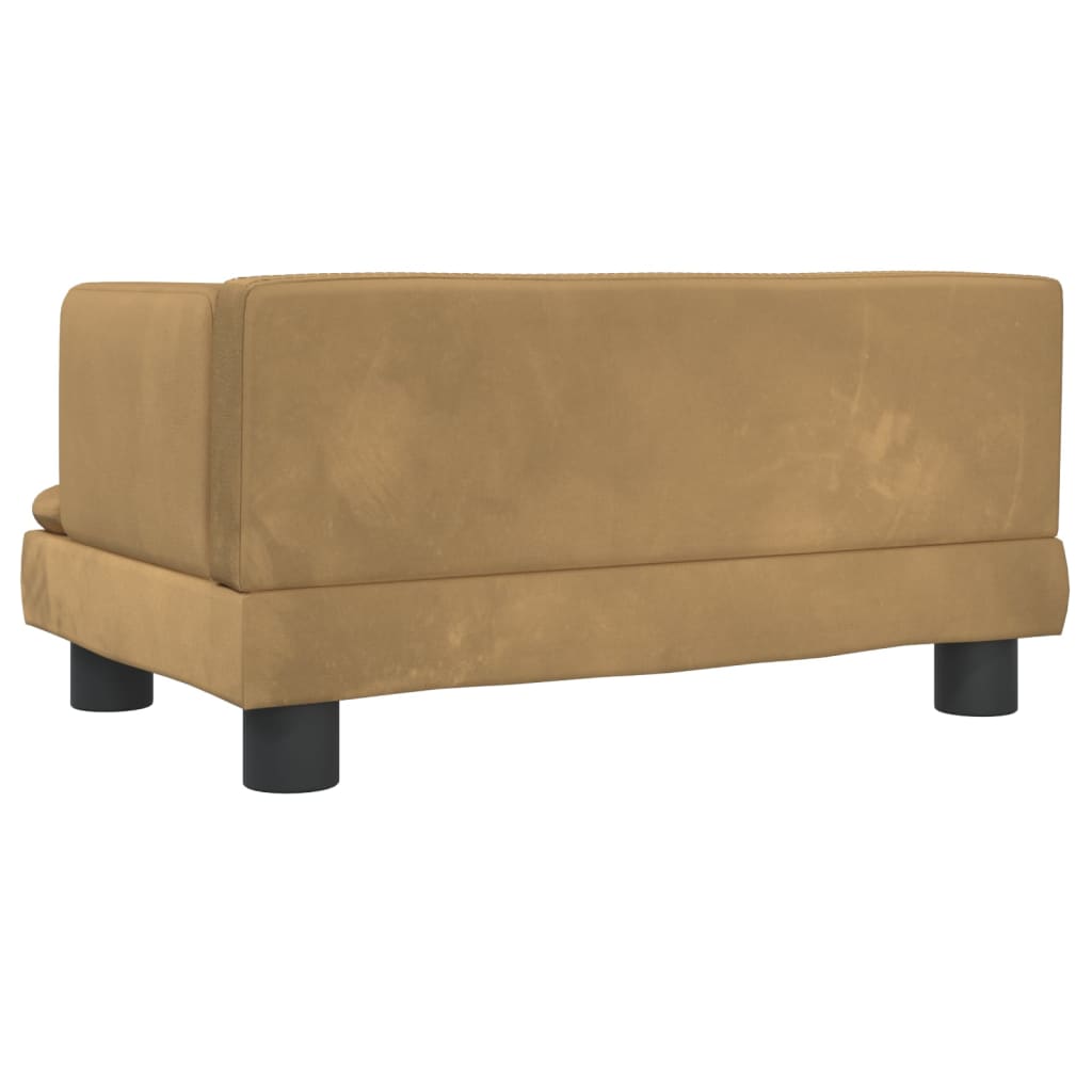 vidaXL Canapea pentru copii, maro, 60x40x30 cm, catifea