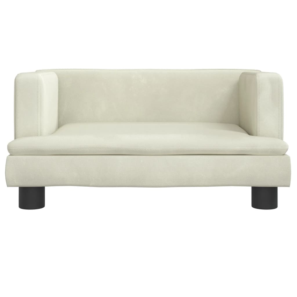 vidaXL Canapea pentru copii, crem, 60x40x30 cm, catifea vidaXL Canapea pentru copii, crem, 60x40x30 cm, catifea