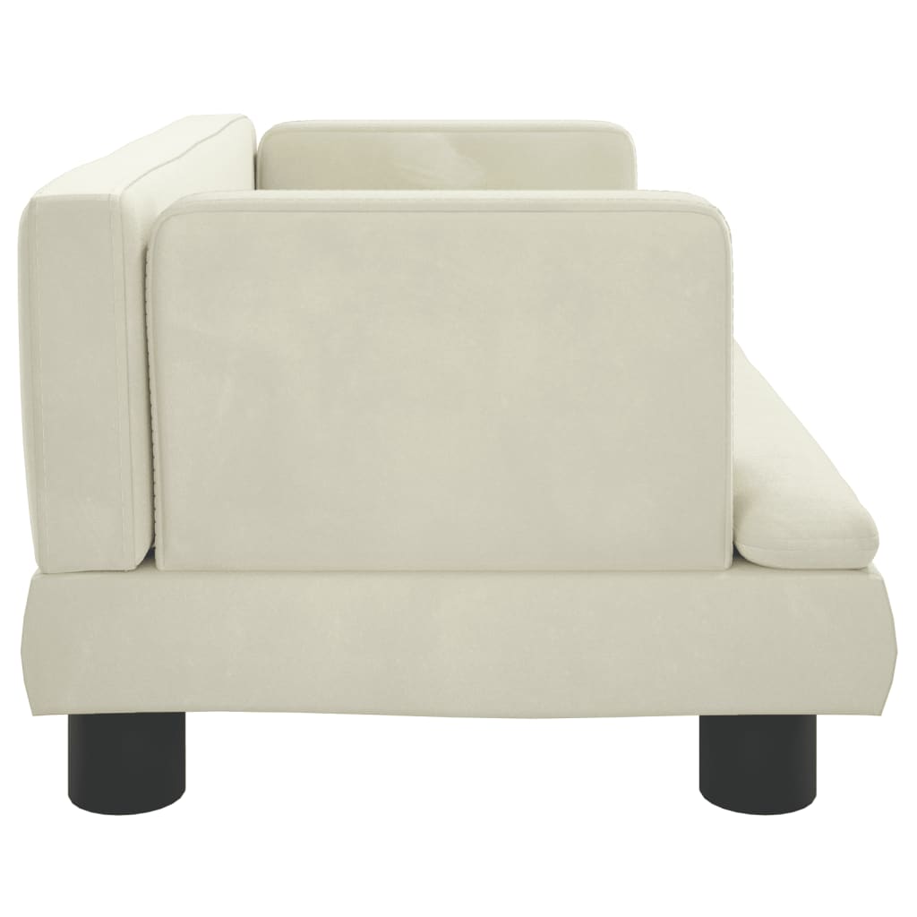 vidaXL Canapea pentru copii, crem, 60x40x30 cm, catifea vidaXL Canapea pentru copii, crem, 60x40x30 cm, catifea