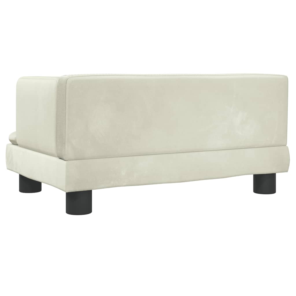 vidaXL Canapea pentru copii, crem, 60x40x30 cm, catifea vidaXL Canapea pentru copii, crem, 60x40x30 cm, catifea