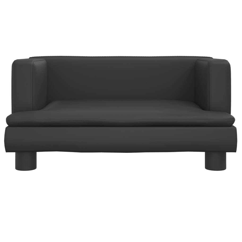 vidaXL Canapea pentru copii, negru, 60x40x30 cm, piele ecologică vidaXL Canapea pentru copii, negru, 60x40x30 cm, piele ecologică
