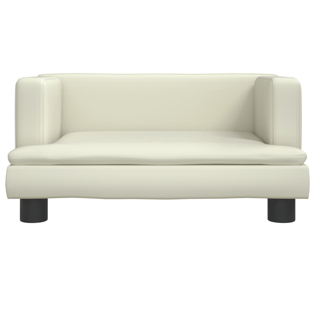 vidaXL Canapea pentru copii, crem, 60x40x30 cm, piele ecologică vidaXL Canapea pentru copii, crem, 60x40x30 cm, piele ecologică