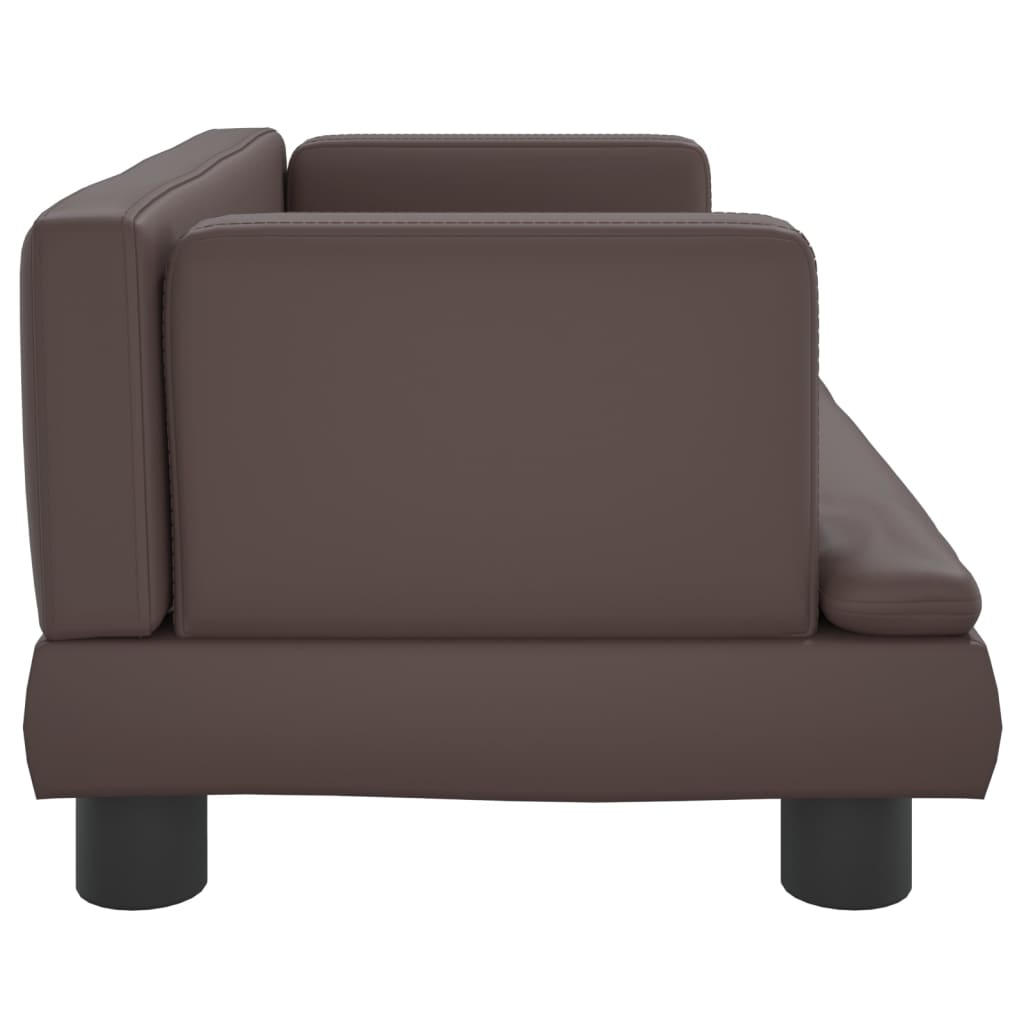 vidaXL Canapea pentru copii, maro, 60x40x30 cm, piele ecologică vidaXL Canapea pentru copii, maro, 60x40x30 cm, piele ecologică
