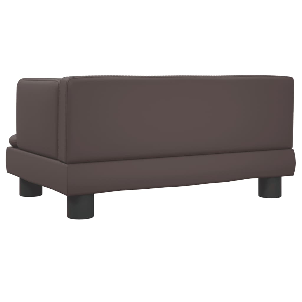 vidaXL Canapea pentru copii, maro, 60x40x30 cm, piele ecologică vidaXL Canapea pentru copii, maro, 60x40x30 cm, piele ecologică