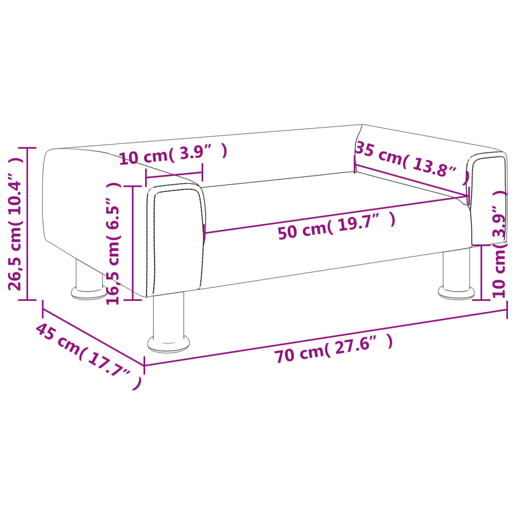 vidaXL Canapea pentru copii, albastru, 70x45x26,5 cm, catifea vidaXL Canapea pentru copii, albastru, 70x45x26,5 cm, catifea