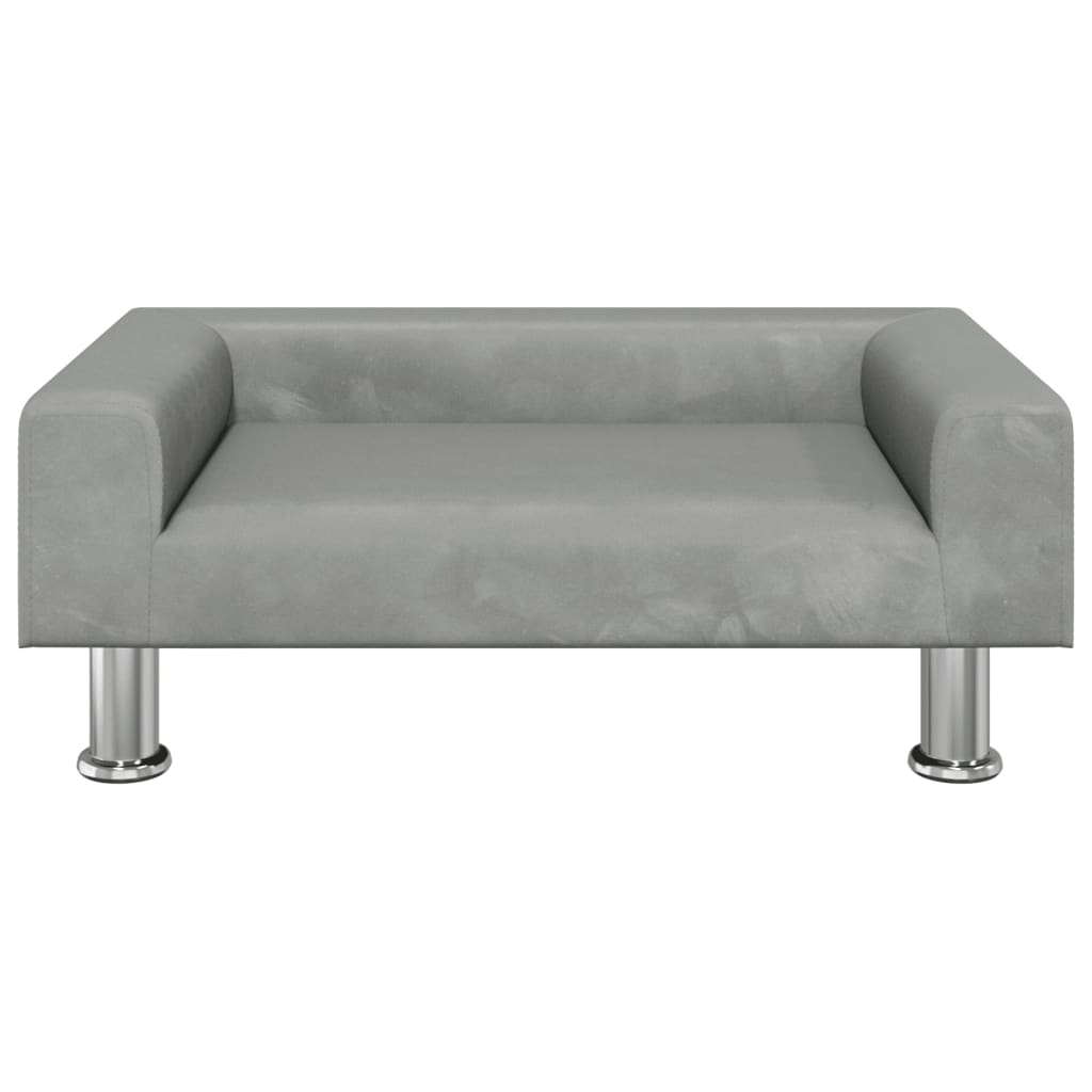 vidaXL Canapea pentru copii, gri deschis, 70x45x26,5 cm, catifea vidaXL Canapea pentru copii, gri deschis, 70x45x26,5 cm, catifea