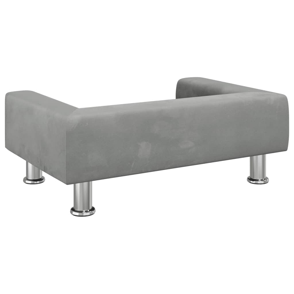 vidaXL Canapea pentru copii, gri deschis, 70x45x26,5 cm, catifea vidaXL Canapea pentru copii, gri deschis, 70x45x26,5 cm, catifea