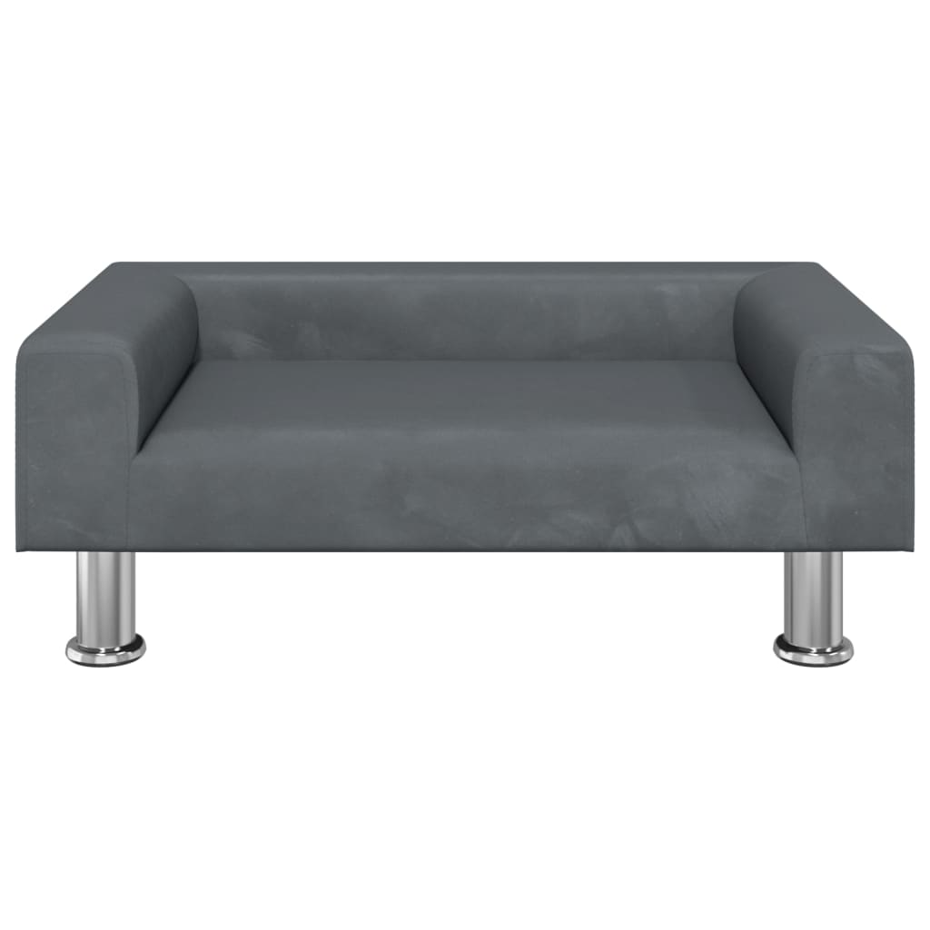 vidaXL Canapea pentru copii, gri închis, 70x45x26,5 cm, catifea vidaXL Canapea pentru copii, gri închis, 70x45x26,5 cm, catifea