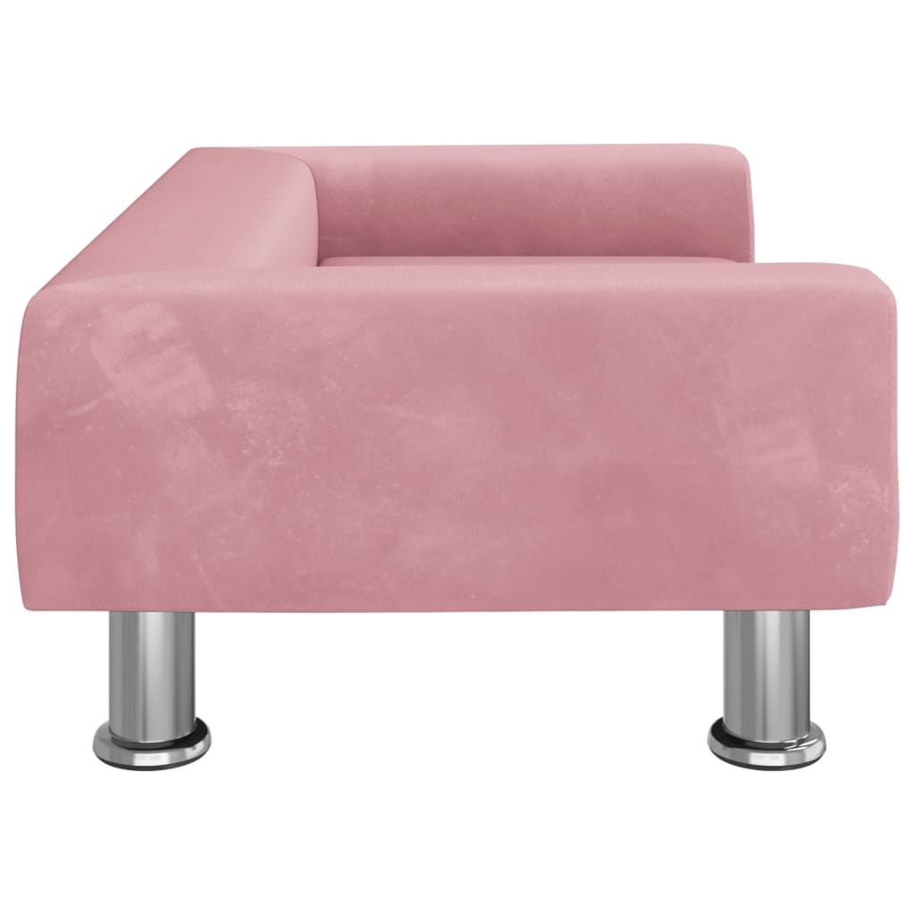 vidaXL Canapea pentru copii, roz, 70x45x26,5 cm, catifea vidaXL Canapea pentru copii, roz, 70x45x26,5 cm, catifea