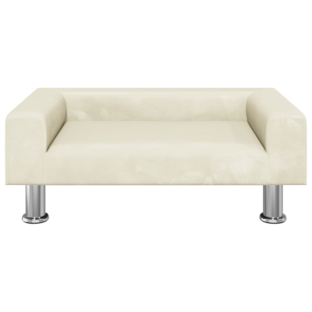 vidaXL Canapea pentru copii, crem, 70x45x26,5 cm, catifea vidaXL Canapea pentru copii, crem, 70x45x26,5 cm, catifea