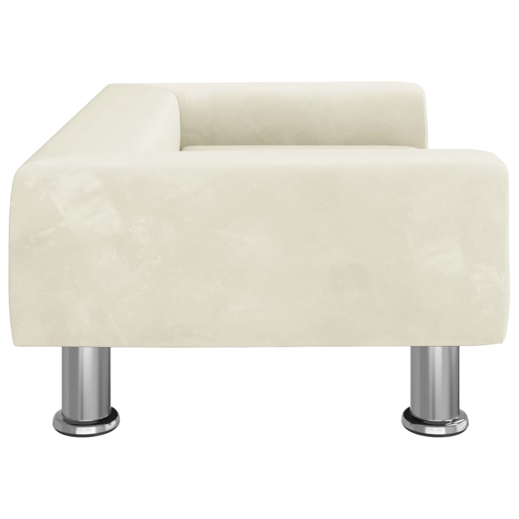 vidaXL Canapea pentru copii, crem, 70x45x26,5 cm, catifea vidaXL Canapea pentru copii, crem, 70x45x26,5 cm, catifea