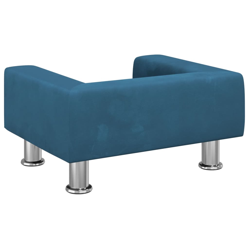 vidaXL Canapea pentru copii, albastru, 50x40x26,5 cm, catifea vidaXL Canapea pentru copii, albastru, 50x40x26,5 cm, catifea