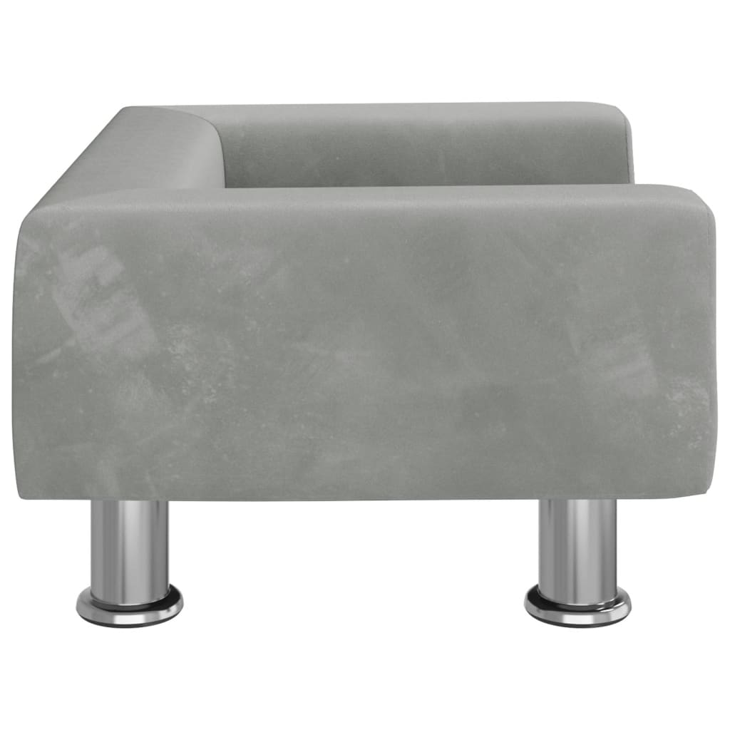 vidaXL Canapea pentru copii, gri deschis, 50x40x26,5 cm, catifea vidaXL Canapea pentru copii, gri deschis, 50x40x26,5 cm, catifea