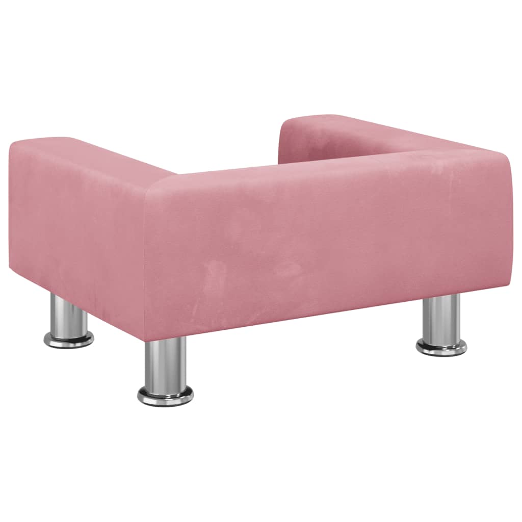 vidaXL Canapea pentru copii, roz, 50x40x26,5 cm, catifea vidaXL Canapea pentru copii, roz, 50x40x26,5 cm, catifea