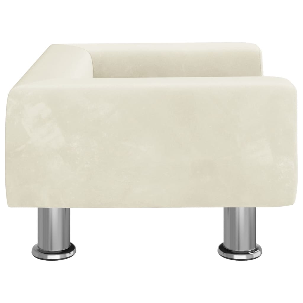 vidaXL Canapea pentru copii, crem, 50x40x26,5 cm, catifea vidaXL Canapea pentru copii, crem, 50x40x26,5 cm, catifea