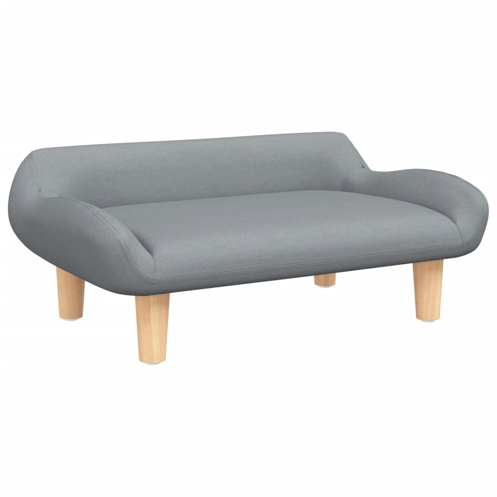 vidaXL Canapea pentru copii, gri deschis, 70x40x24 cm, material textil vidaXL Canapea pentru copii, gri deschis, 70x40x24 cm, material textil