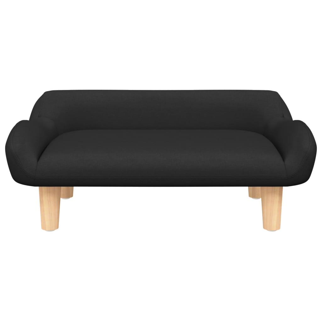 vidaXL Canapea pentru copii, negru, 70x40x24 cm, material textil