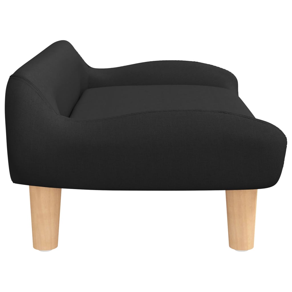 vidaXL Canapea pentru copii, negru, 70x40x24 cm, material textil