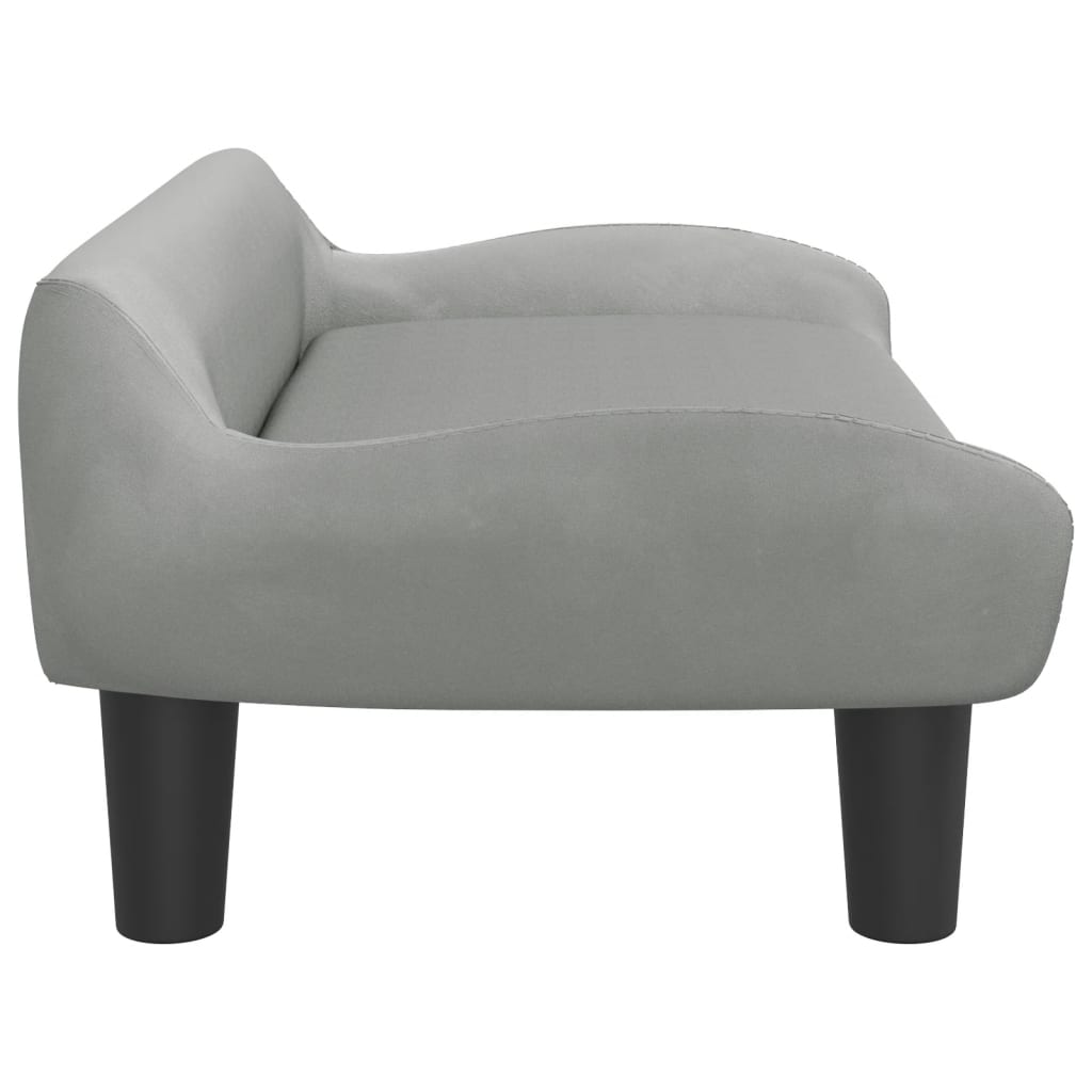 vidaXL Canapea pentru copii, gri deschis, 70x40x24 cm, catifea vidaXL Canapea pentru copii, gri deschis, 70x40x24 cm, catifea