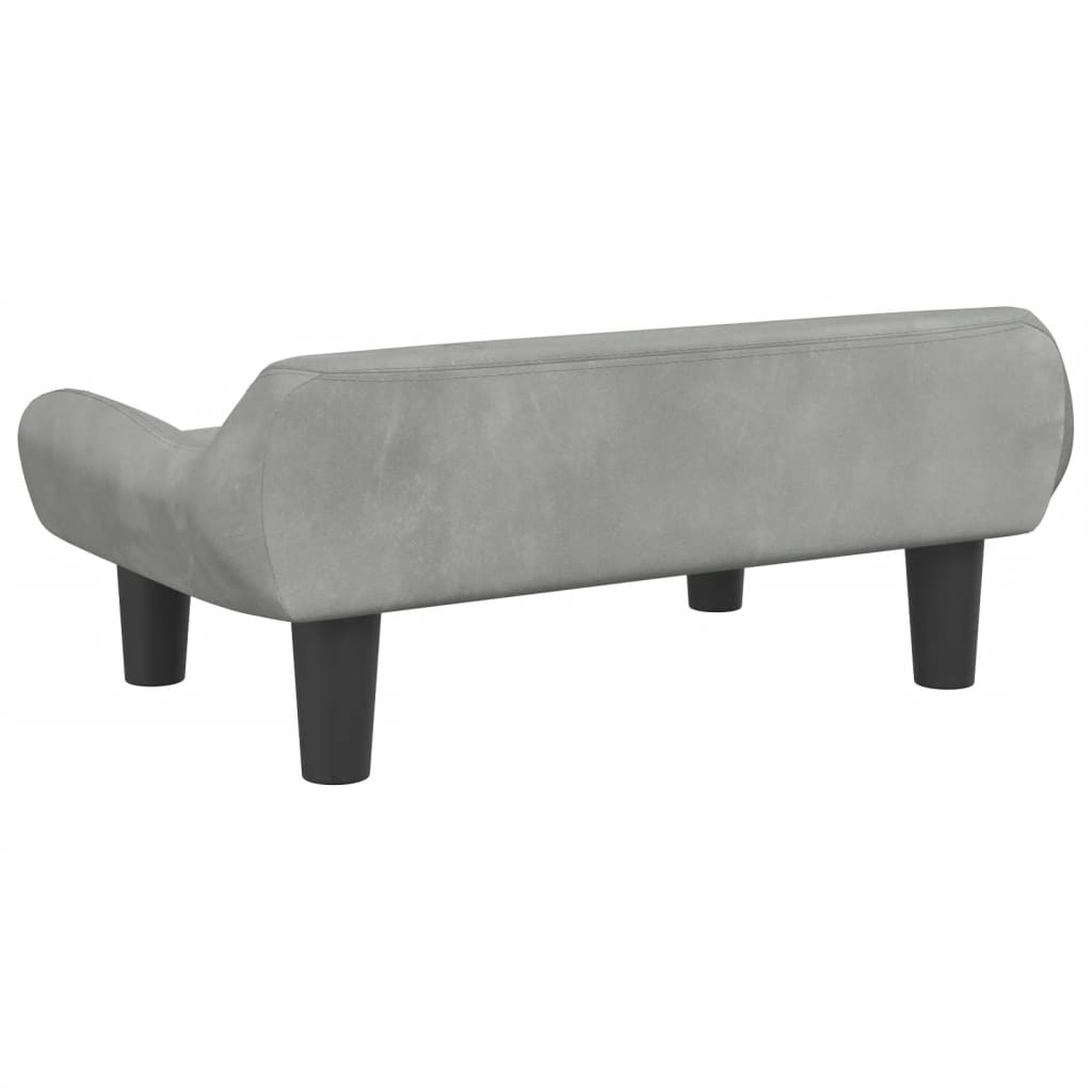 vidaXL Canapea pentru copii, gri deschis, 70x40x24 cm, catifea vidaXL Canapea pentru copii, gri deschis, 70x40x24 cm, catifea