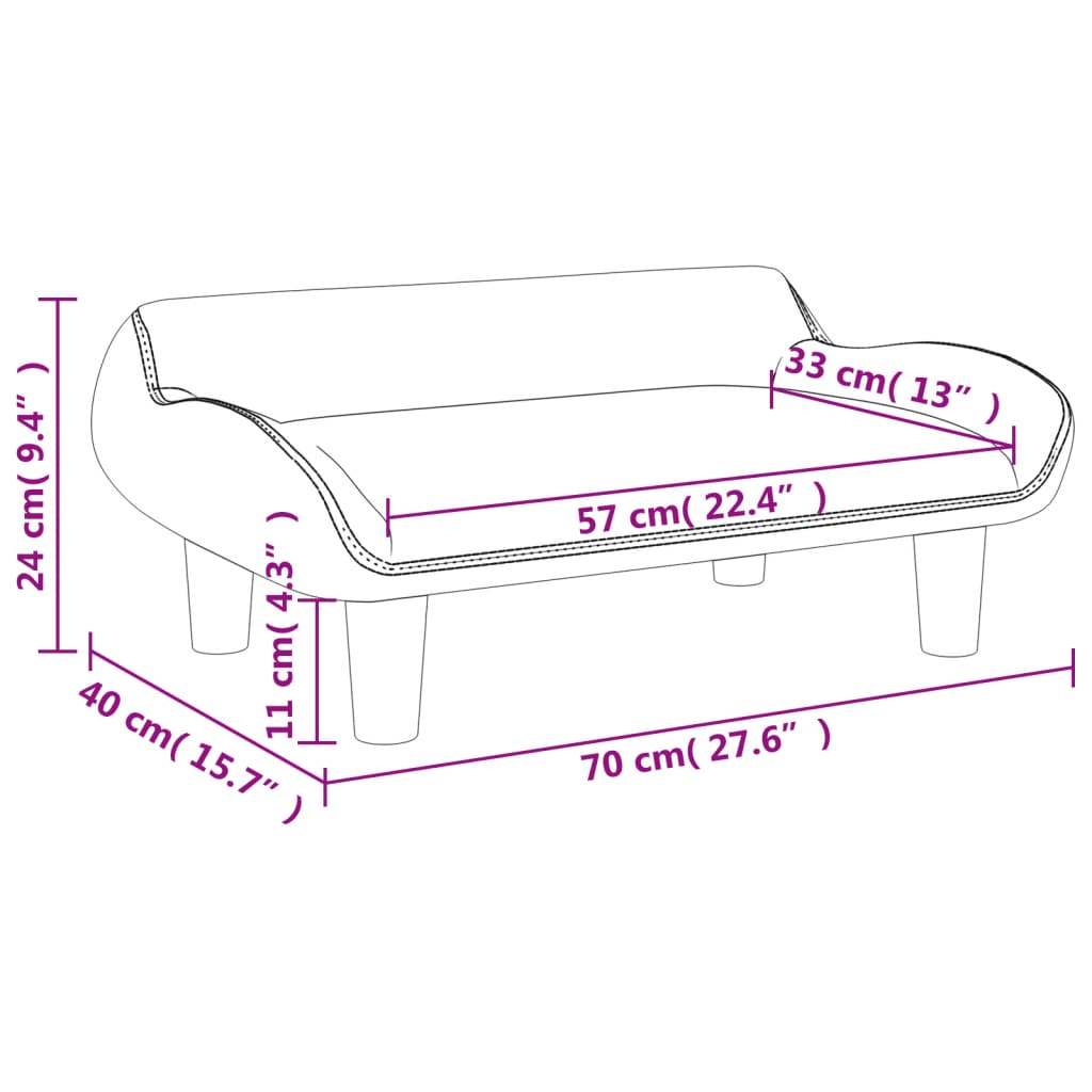 vidaXL Canapea pentru copii, gri deschis, 70x40x24 cm, catifea vidaXL Canapea pentru copii, gri deschis, 70x40x24 cm, catifea