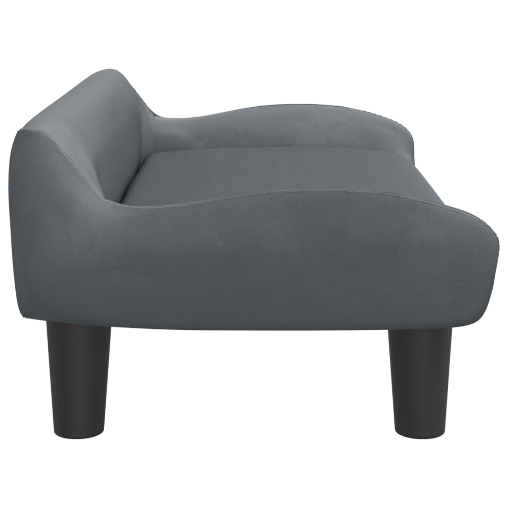 vidaXL Canapea pentru copii, gri închis, 70x40x24 cm, catifea vidaXL Canapea pentru copii, gri închis, 70x40x24 cm, catifea