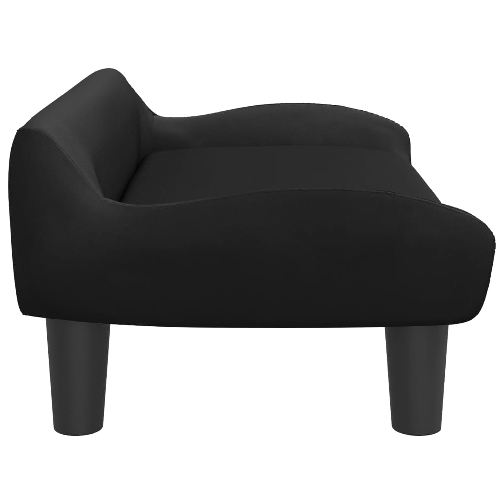 vidaXL Canapea pentru copii, negru, 70x40x24 cm, catifea vidaXL Canapea pentru copii, negru, 70x40x24 cm, catifea