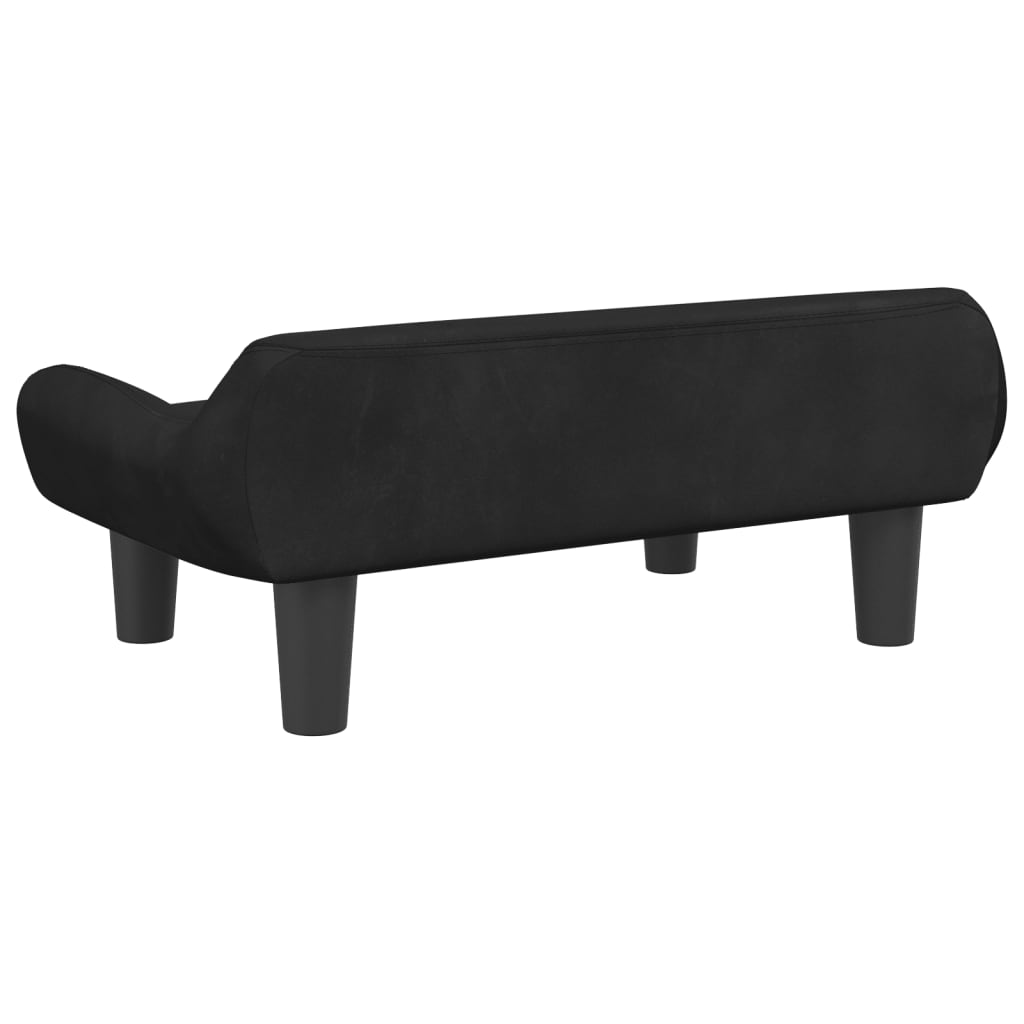vidaXL Canapea pentru copii, negru, 70x40x24 cm, catifea vidaXL Canapea pentru copii, negru, 70x40x24 cm, catifea