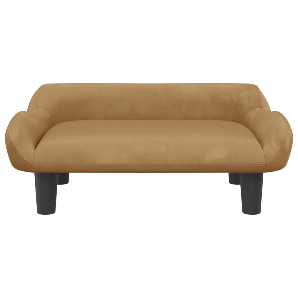 vidaXL Canapea pentru copii, maro, 70x40x24 cm, catifea vidaXL Canapea pentru copii, maro, 70x40x24 cm, catifea
